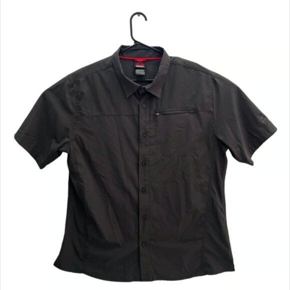 Gerry Weber Other - Gerry Men's Black Short Sleeve Button Up Shirt With Zipper Pocket Sz L